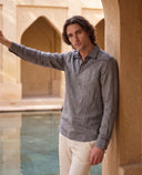 Gravel - Half Placket Linen Shirt