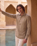 Gravel - Half Placket Linen Shirt