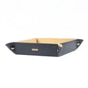 Leather Desk Organizer Tray Navy Blue