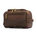 Leather Wash Bag Large Brown Front View1