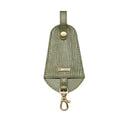 Leather key charm 2 Dark Olive