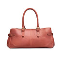 Premium Red Rust Leather Weekender Bag With Spacious Design.