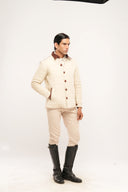 Crest | Beige Quilted Jacket | | Regular Fit