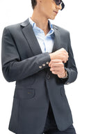 Navy Blue Imperium Blazer | Relaxed Fit | Poly-Blend