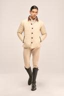 Crest | Beige Quilted Jacket | | Regular Fit
