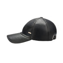 Genuine Leather Black Cap