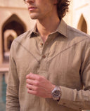 Gravel - Half Placket Linen Shirt