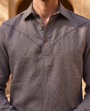 Gravel - Half Placket Linen Shirt