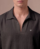 Arc- Crumpled V-Neck T-Shirt