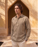 Gravel - Half Placket Linen Shirt