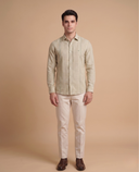 Roman Striped Khadi Shirt + Leather Phone Pouch
