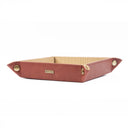 Leather Desk Organizer Tray RUST RED