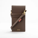 Leather Mobile Phone Pouch Brown
