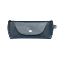 Leather Sunglass Case Deep Blue Front View
