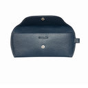 Leather Sunglass Case Deep Blue Top View