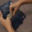 Leather Travel Wallet Cash And Card Organizer