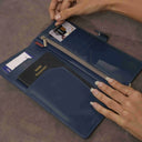 Leather Travel Wallet Passport Storage View