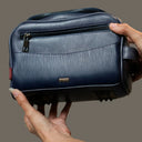 Leather Wash Bag Large Texture Closeup