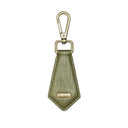 Leather key charm 1 Dark Olive