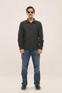 Loop Shirt Men Charcoal Black Front View 