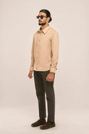 Monochrome Shirt Men Sand Side View