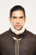 Furr | Coffee Brown Leather Jacket With Fur | Regular Fit