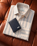 Plinth Fine Striped Shirt + Leather Bi-fold Wallet
