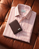 Plinth Fine Striped Shirt + Leather Bi-fold Wallet