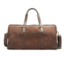 Premium Brown Leather Duffle Bag With Spacious Travel Design. 