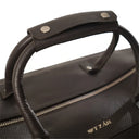 Premium Leather Handle Detailing On Monarch Travel Duffle Bag. 