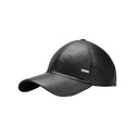 Premium black leather cap for men by TZAR