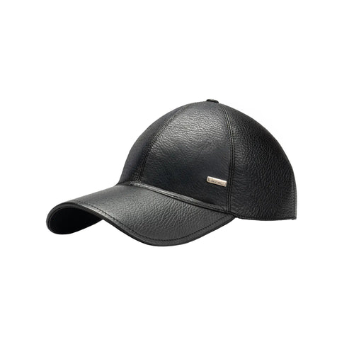 Leather Black Cap