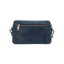Rover Premium Leather Crossbody Bag Rear View With Zip Pocket. 