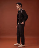 Midnight - Suede Panel Bomber